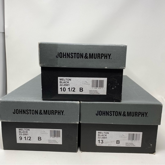 Johnston & Murphy Melton Classic Dress Cap Toe Oxford Black B width - Picture 7 of 7